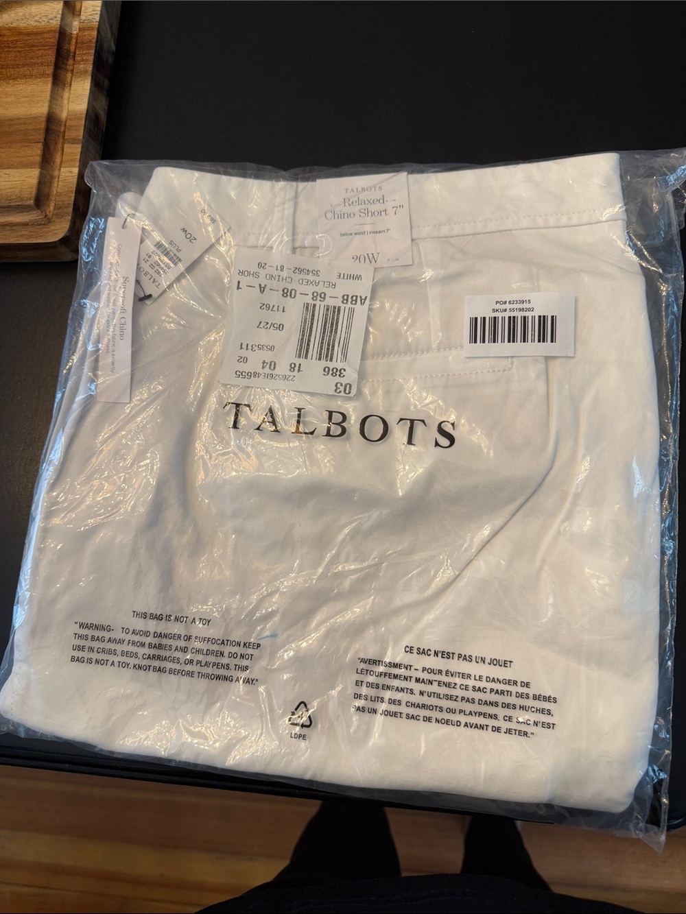 Talbots White Chino Short 7" - Clean Pull-On Style